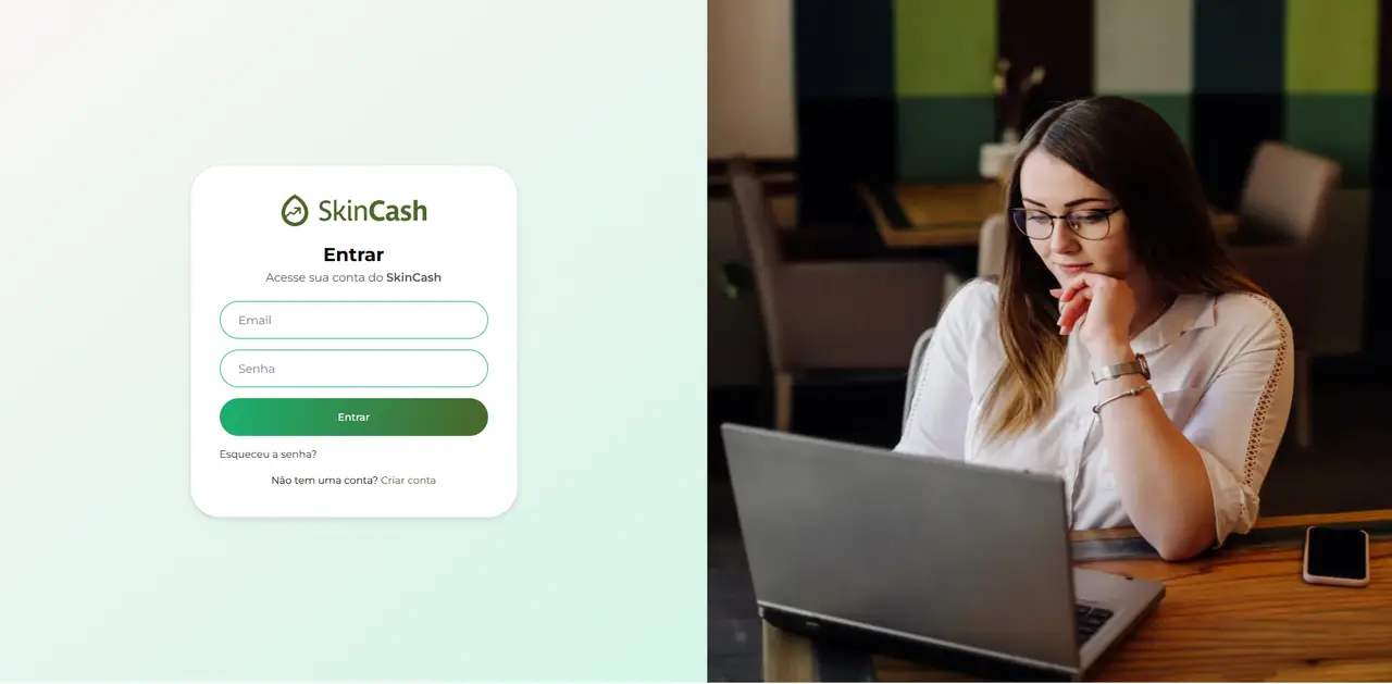 Captura de tela do projeto SkinCash